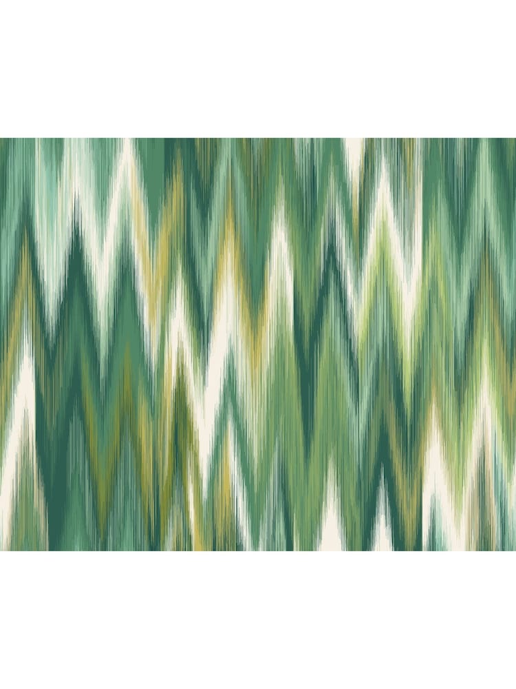 Origin Murals Forest Green Ikat Zig Zag A4 Wallpaper Sample - Image 1 of 1 Origin Murals Forest Green Ikat Zig Zag A4 Wallpaper Sample - Image 1 of 1