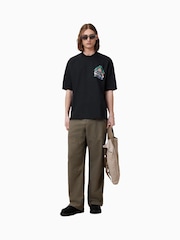 AllSaints Black Pounce Short Sleeve Crew T-Shirt - Image 1 of 8