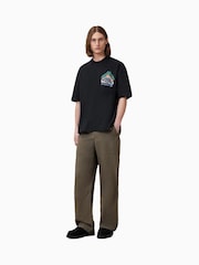 AllSaints Black Pounce Short Sleeve Crew T-Shirt - Image 2 of 8