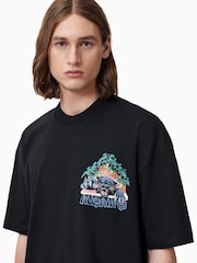 AllSaints Black Pounce Short Sleeve Crew T-Shirt - Image 5 of 8