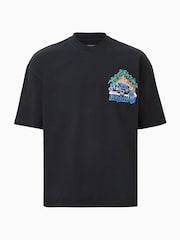 AllSaints Black Pounce Short Sleeve Crew T-Shirt - Image 7 of 8