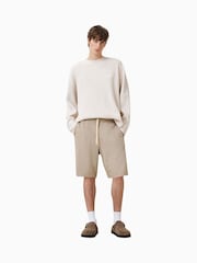 AllSaints Brown Helix Sweat Shorts - Image 1 of 6