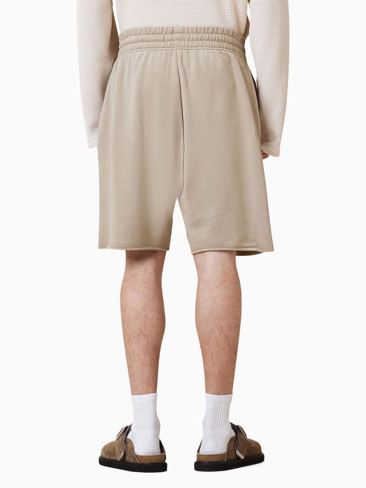 AllSaints Brown Helix Sweat Shorts - Image 4 of 6