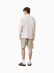 AllSaints Brown Helix Sweat Shorts - Image 5 of 6