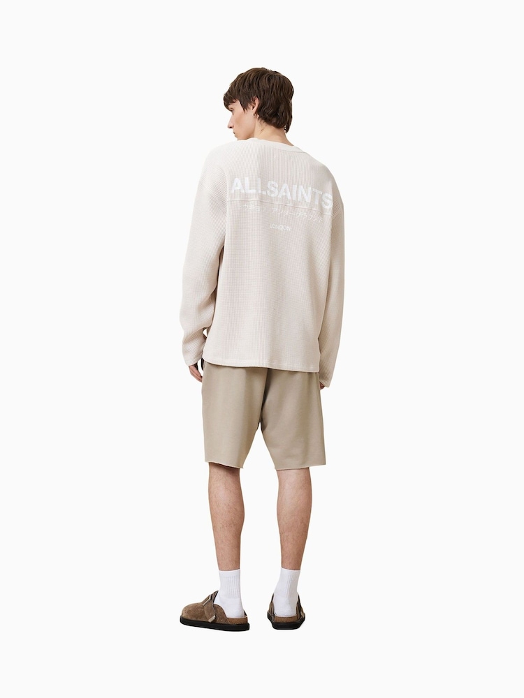 AllSaints Brown Helix Sweat Shorts - Image 5 of 6