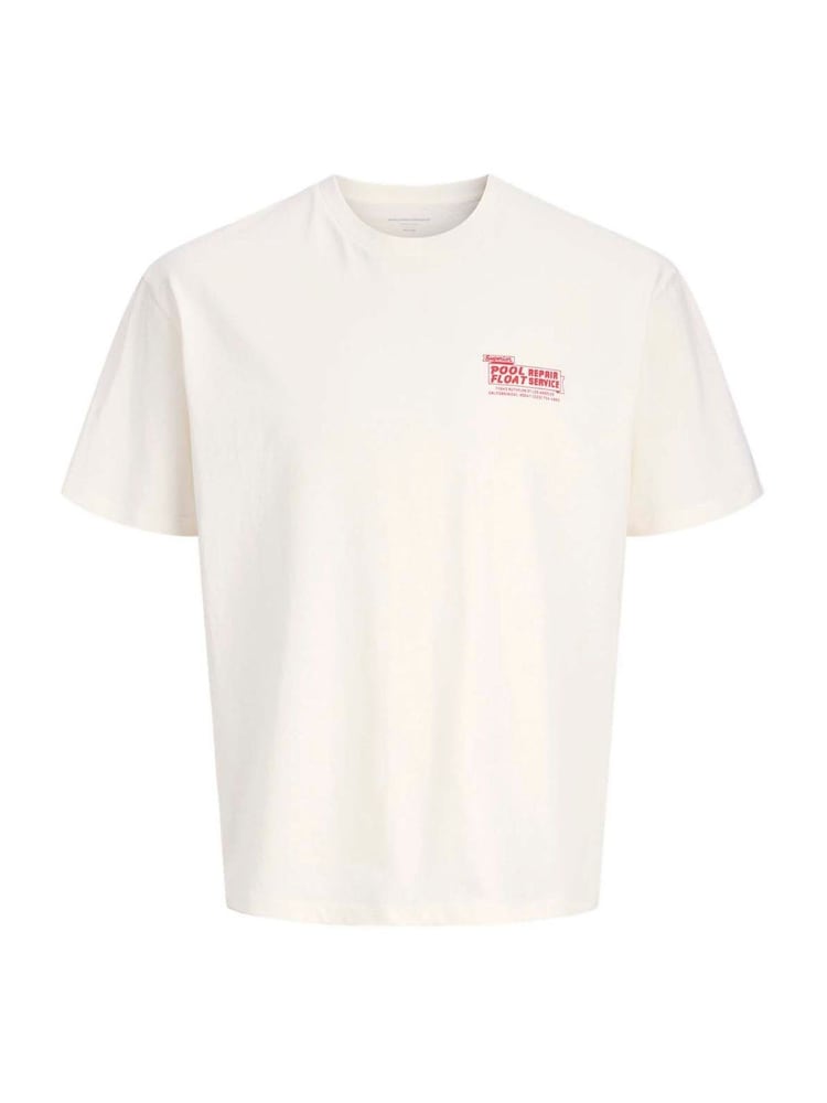 JACK & JONES Junior 100% Cotton Back Graphic Short Sleeve White T-Shirt - Image 1 of 2