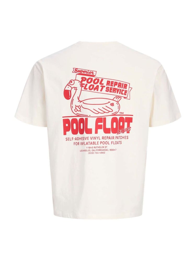 JACK & JONES Junior 100% Cotton Back Graphic Short Sleeve White T-Shirt - Image 2 of 2