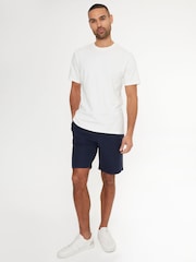 Threadbare Blue Textured Elasticated Waist Shorts - Image 3 of 4