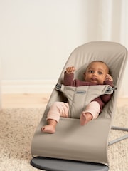 BabyBjörn Sand Grey Baby Bouncer Balance Soft Woven Jersey Tri Fabric - Image 1 of 5