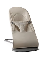 BabyBjörn Sand Grey Baby Bouncer Balance Soft Woven Jersey Tri Fabric - Image 4 of 5