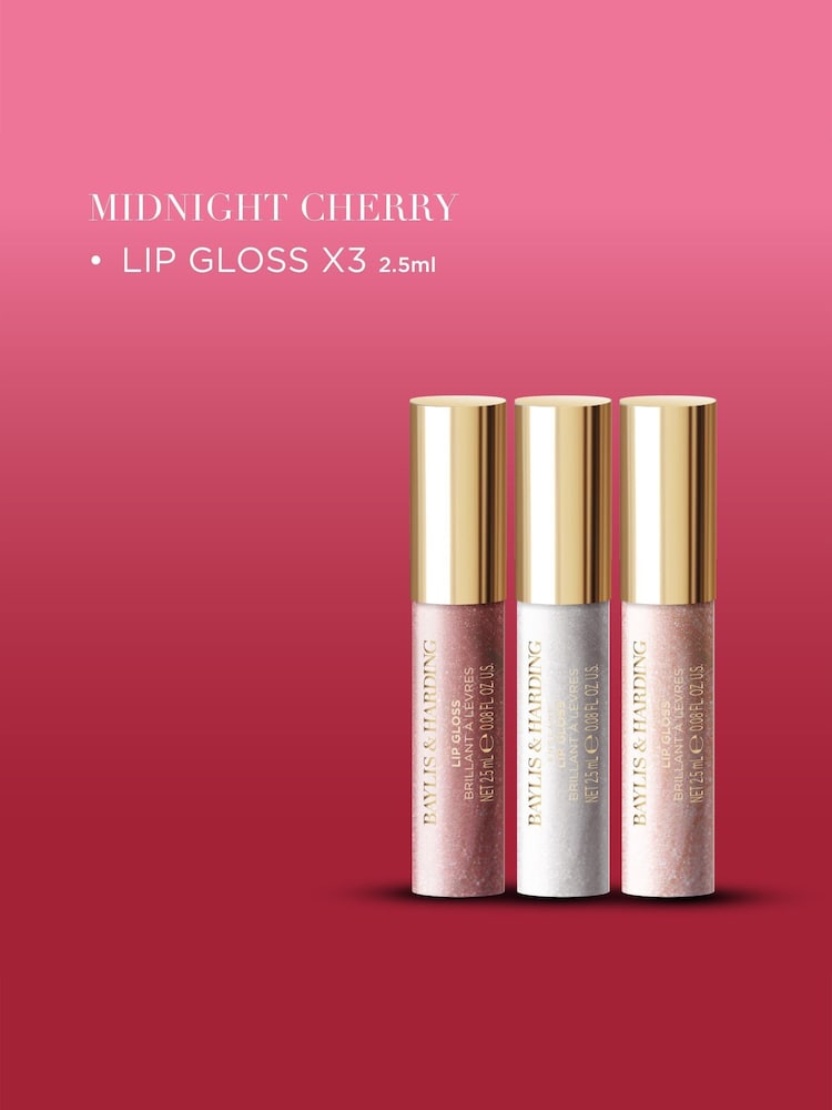 Baylis & Harding Midnight Cherry Glossy Lip Trio Gift Set - Image 2 of 5