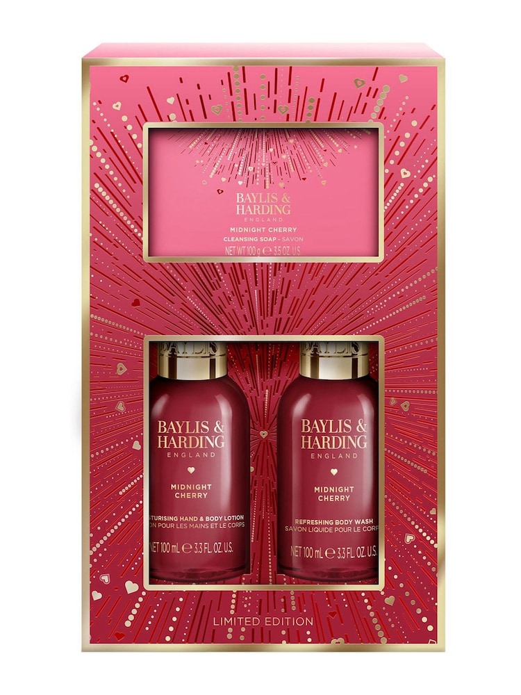 Baylis & Harding Midnight Cherry Make Me Sparkle Bathing Gift Set - Image 1 of 5 Baylis & Harding Midnight Cherry Make Me Sparkle Bathing Gift Set - Image 1 of 5