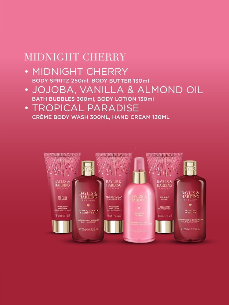Baylis & Harding Midnight Cherry Body Pamper Gift Set - Image 2 of 5 Baylis & Harding Midnight Cherry Body Pamper Gift Set - Image 2 of 5