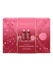 Baylis & Harding Midnight Cherry Gift Wrapped Candlelit Bathing Gift Set - Image 1 of 5