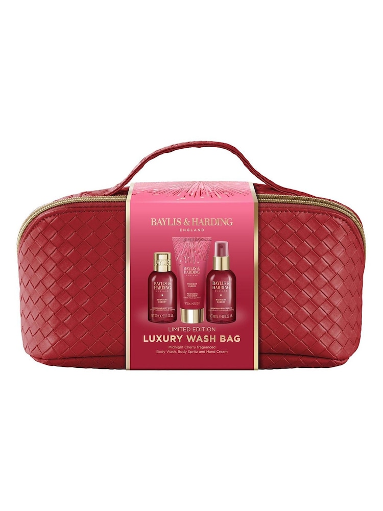 Baylis & Harding Midnight Cherry Luxury Wash Bag Gift Set - Image 1 of 5