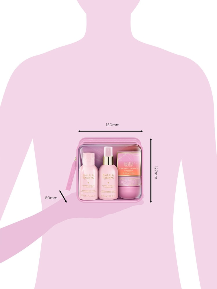 Baylis & Harding Jojoba Vanilla & Almond Oil Luxury Travel Wash Bag Gift Set - Image 5 of 5 Baylis & Harding Jojoba Vanilla & Almond Oil Luxury Travel Wash Bag Gift Set - Image 5 of 5
