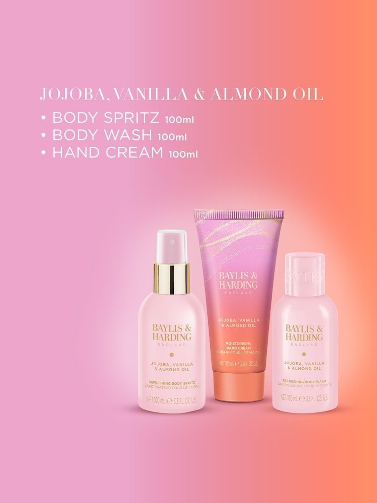 Baylis & Harding Jojoba Vanilla & Almond Oil Luxury Wash Bag Gift Set - Image 2 of 5