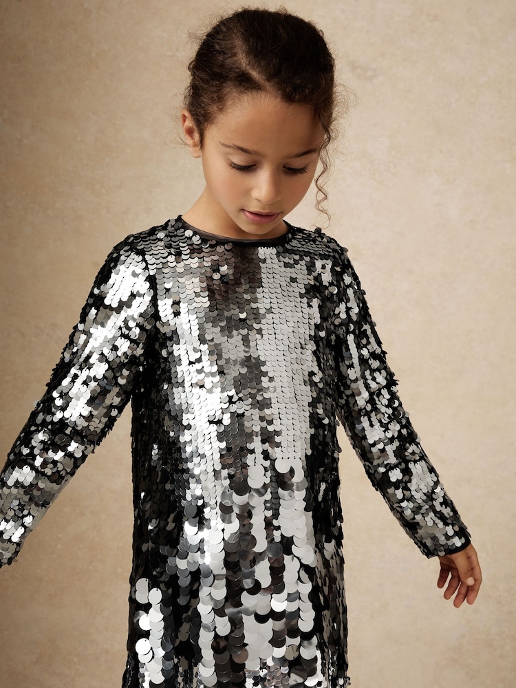 sequin embellished shift dress Women's Pale Yellow Sequin Detail Shift Dress