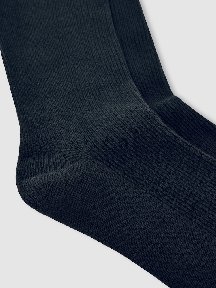 Reiss Black Rae Ribbed Frilly Socks - Image 2 of 3