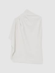 Reiss Ivory Elle One-Shoulder Draped Top - Image 2 of 6