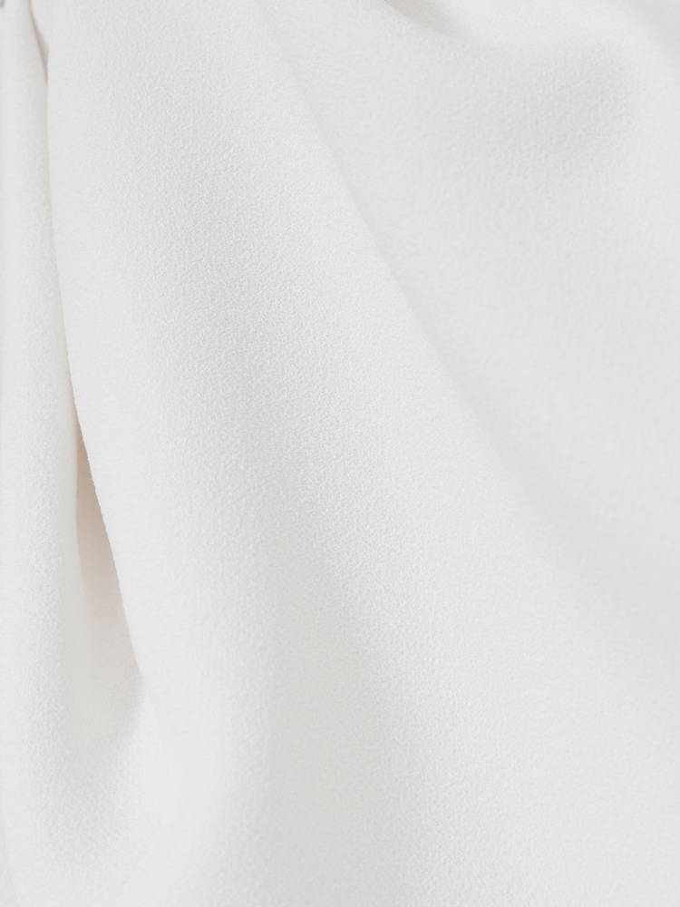 Reiss Ivory Elle One-Shoulder Draped Top - Image 6 of 6 Reiss Ivory Elle One-Shoulder Draped Top - Image 6 of 6