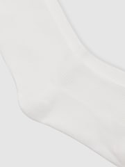 Reiss Cream Rae Ribbed Frilly Socks - Image 2 of 3