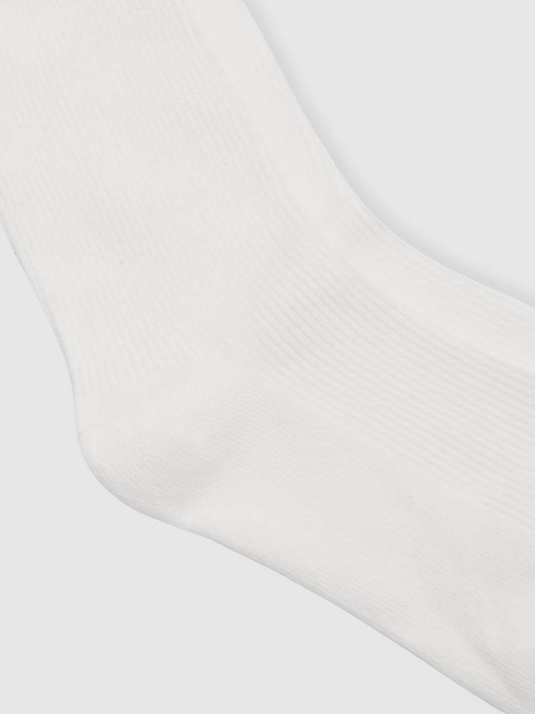 Reiss Cream Rae Ribbed Frilly Socks - Image 2 of 3 Reiss Cream Rae Ribbed Frilly Socks - Image 2 of 3
