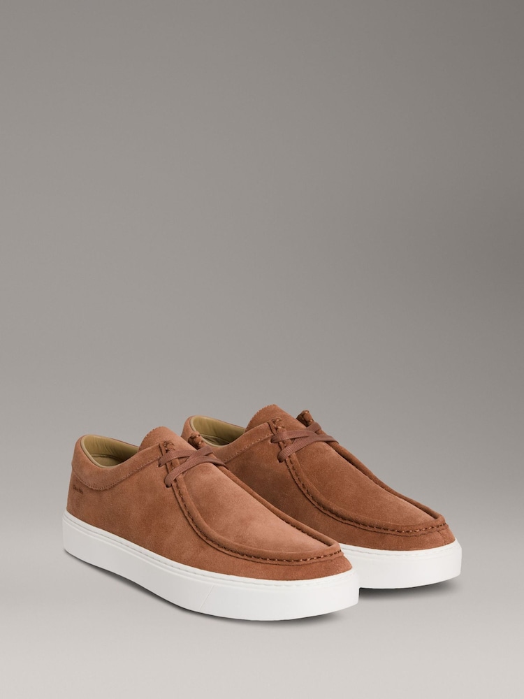 Calvin Klein Brown Suede Oxford Shoes - Image 2 of 5 Calvin Klein Brown Suede Oxford Shoes - Image 2 of 5