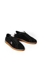 Calvin Klein Black Low Profile Cupsole Leather Trainers - Image 2 of 5
