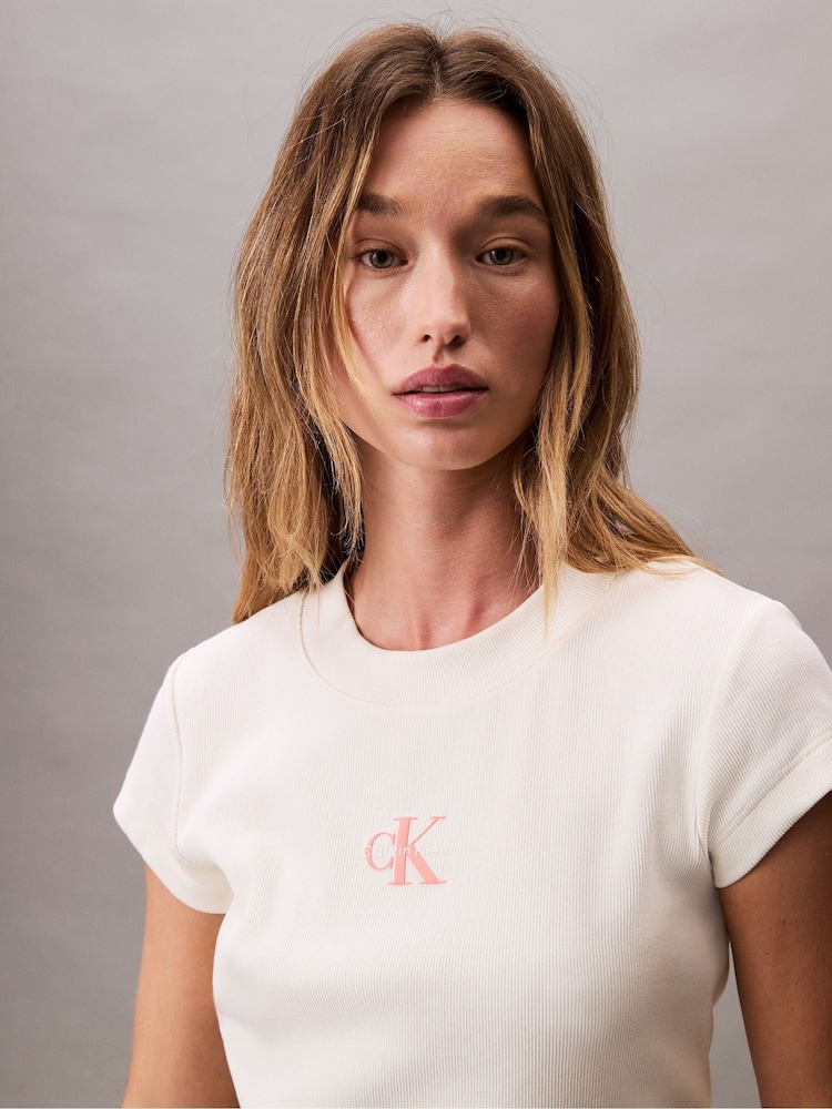 Gelb - Calvin Klein Baby Monogram T-Shirt - Bild 5 von 5