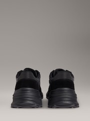 Calvin Klein Black Hike Leather Runner Casual Shoes - Image 3 of 5