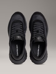 Calvin Klein Black Hike Leather Runner Casual Shoes - Image 4 of 5