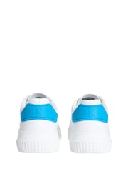 Calvin Klein White Chunky Cupsole Patch Leather Shoes - Image 3 of 5