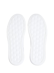 Calvin Klein White Chunky Cupsole Patch Leather Shoes - Image 5 of 5