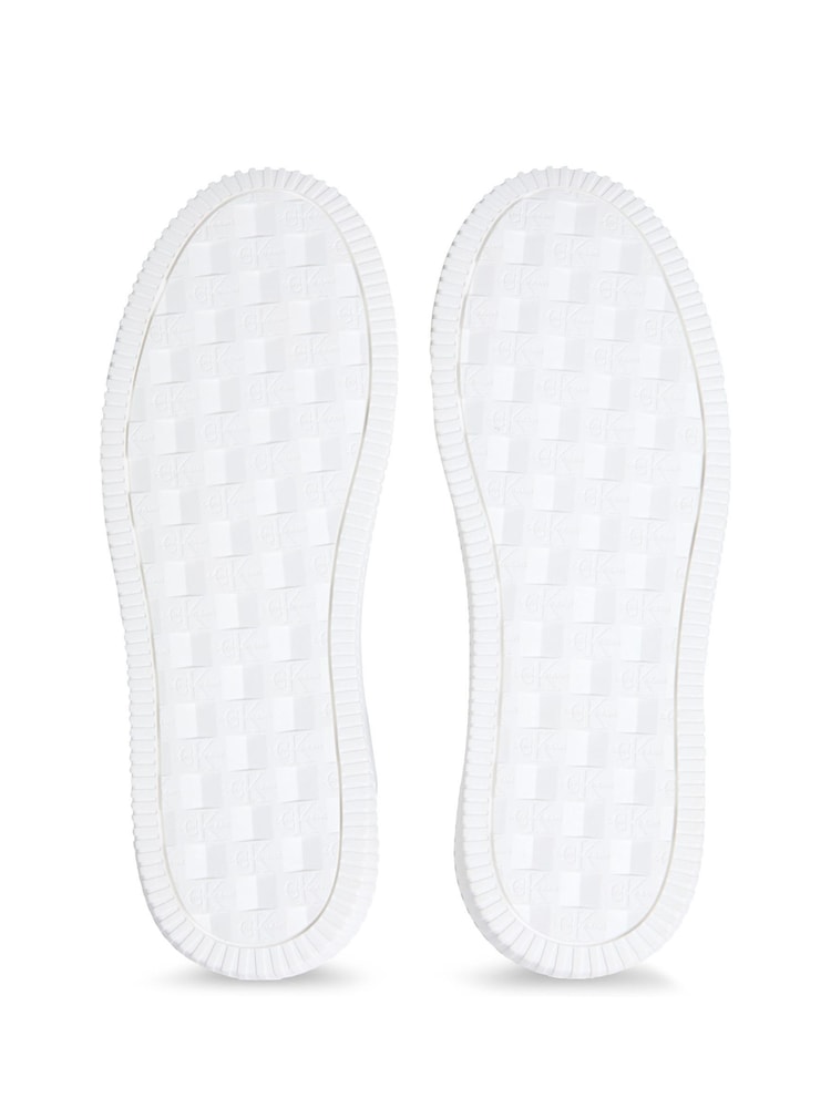 Calvin Klein White Chunky Cupsole Mono Leather Trainers - Image 4 of 4 Calvin Klein White Chunky Cupsole Mono Leather Trainers - Image 4 of 4