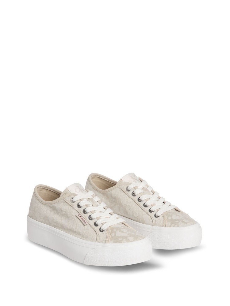 Calvin Klein Vulcanised Flat Jacquard Trainers - Imagem 2 de 4