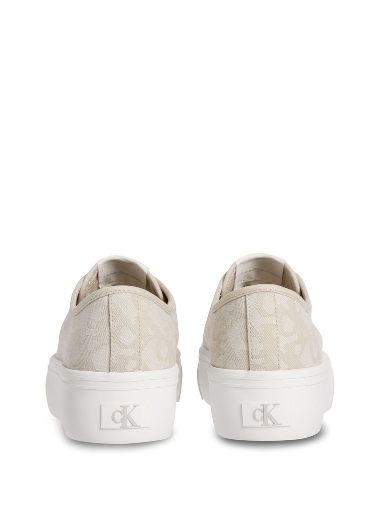 Calvin Klein Vulcanised Flat Jacquard Trainers - Imagem 4 de 4