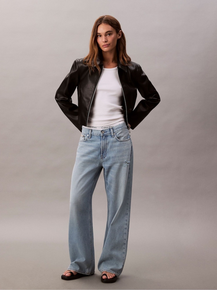 Calvin Klein Low Rise Baggy Ramshead Jeans - Изображение 1 из 5