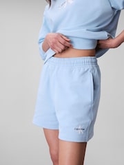Calvin Klein Blue French Terry Shorts - Image 5 of 6