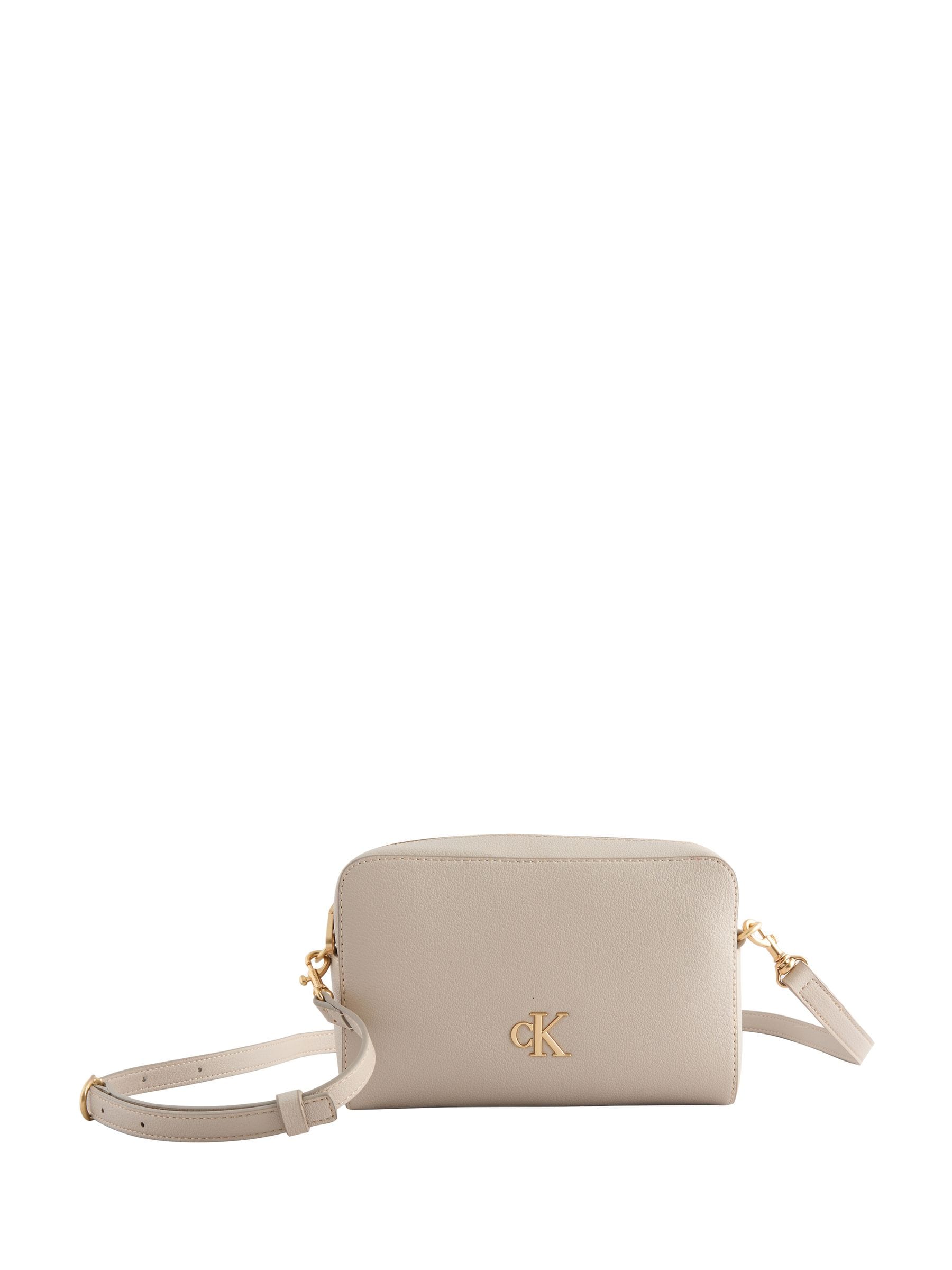 Calvin Klein White Off Monogram Cross-Body Bag