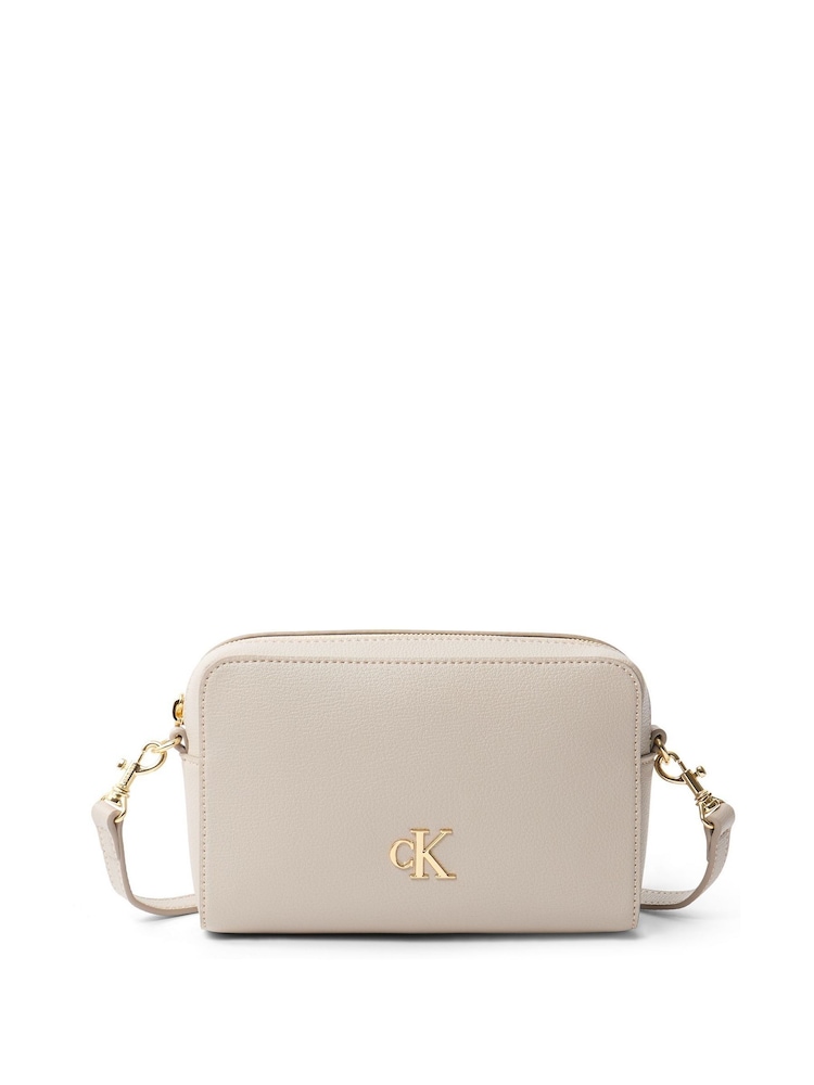 Calvin Klein White Off Monogram Cross-Body Bag - Image 3 of 3