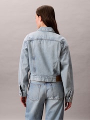 Calvin Klein Blue Trucker Jacket - Image 2 of 5