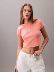 Orange - Calvin Klein Baby Monogram T-Shirt - Bild 1 von 5