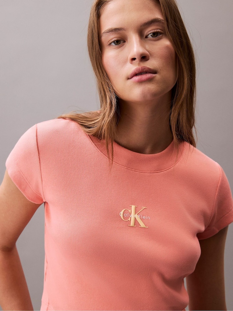 Orange - Calvin Klein Baby Monogram T-Shirt - Bild 5 von 5