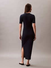 Calvin Klein Modal Rib Short Sleeve Rib Dress - Bild 2 von 5