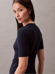 Calvin Klein Modal Rib Short Sleeve Rib Dress - Bild 5 von 5