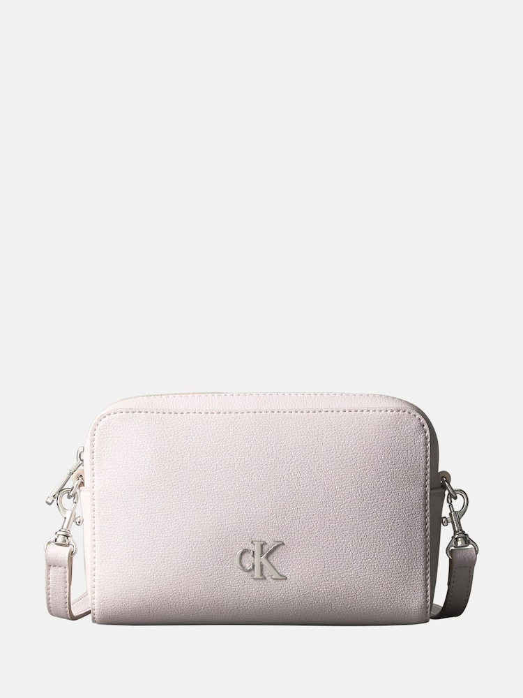 Calvin Klein White Minimal Monogram Camera Bag - Image 1 of 2 Calvin Klein White Minimal Monogram Camera Bag - Image 1 of 2