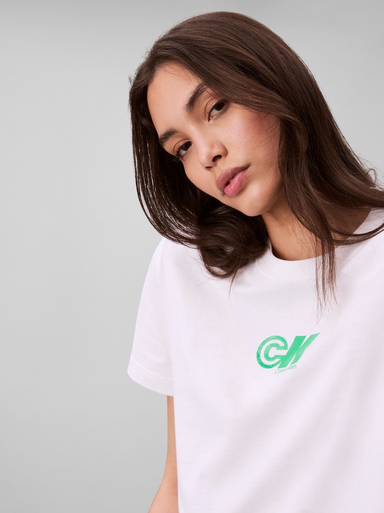 Calvin Klein White Short Sleeve T-Shirt - Image 5 of 5 Calvin Klein White Short Sleeve T-Shirt - Image 5 of 5