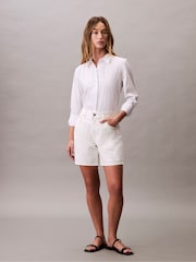 Calvin Klein White Signature 90s Shorts - Image 3 of 5