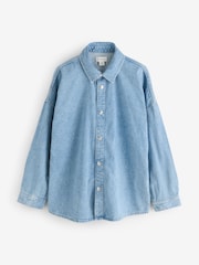 Calvin Klein Blue Relaxed Denim Shirt - Image 1 of 1